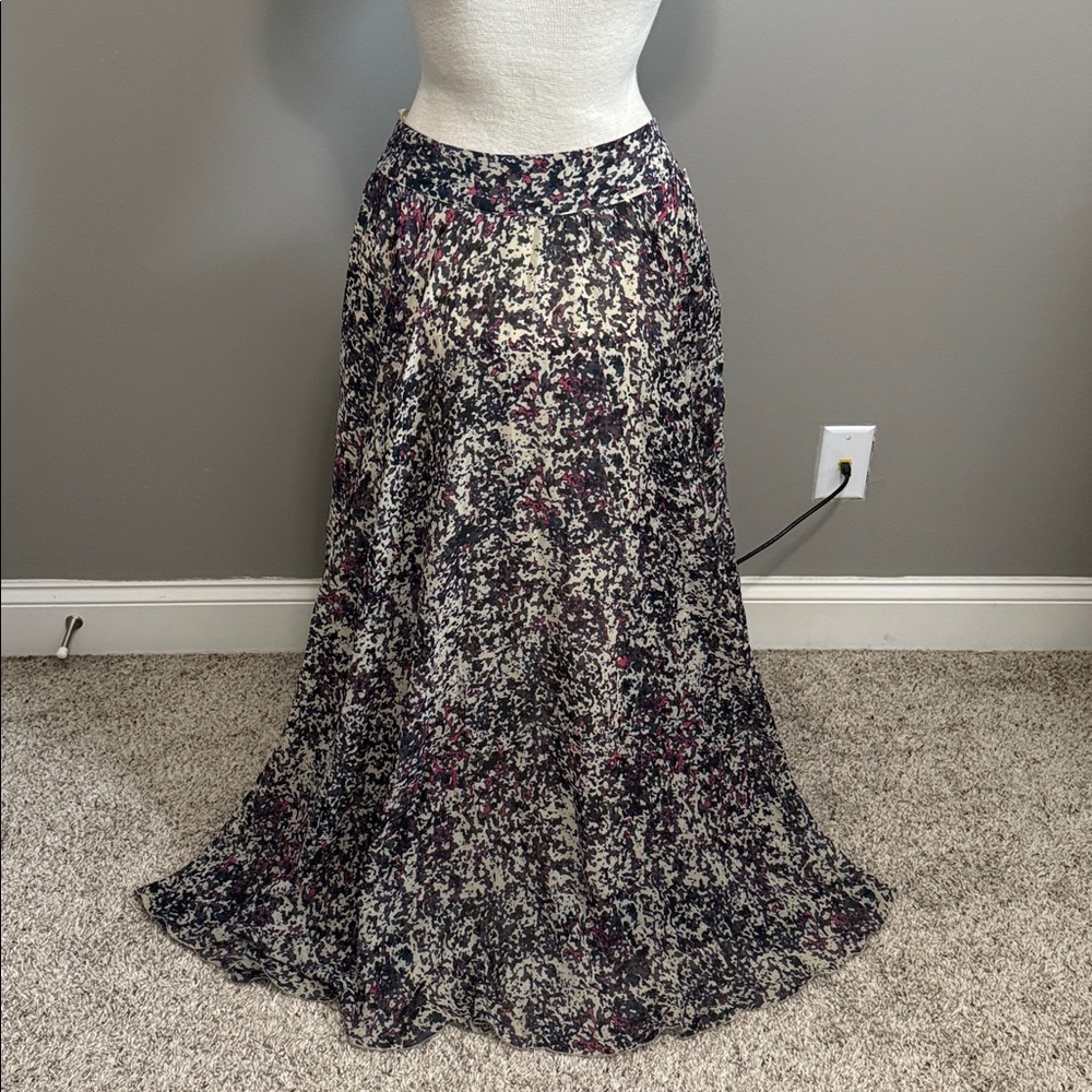 Anthropologie Fei - Flowy Boho Maxi Skirt - Size 6 - Pink/Blue - Gently Used!!